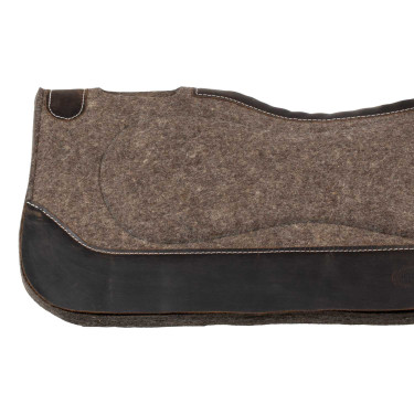 Tapis de selle Pool's en feutre de pure laine avec renforts en cuir