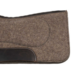 Tapis de selle Pool's en feutre de pure laine avec renforts en cuir