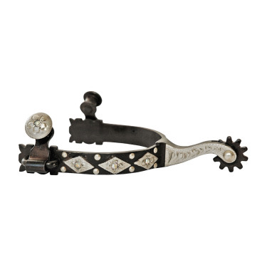 Bruine westernsporen met strass