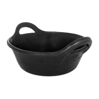 Ronde voederbak voor op de grond met handvatten 11 liter