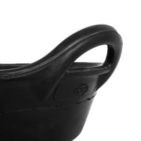 Ronde voederbak voor op de grond met handvatten 11 liter