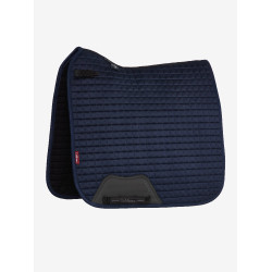 Tapis LeMieux Reflective Suede Dressage Square Marine Bleu marine