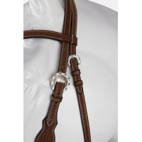 Bridon western Horze Futurity type licol noué avec conchos