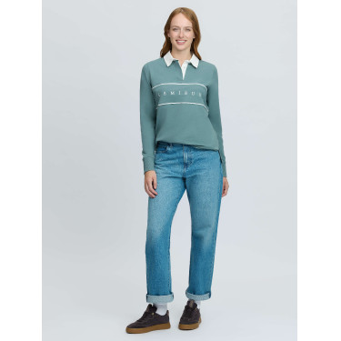 Polo de rugby LeMieux Rochelle femme Aloe Bleu