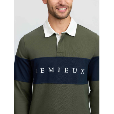 LeMieux heren rugbyshirt Olijfkleurig Groen