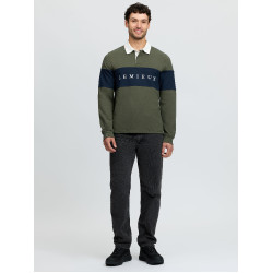 LeMieux heren rugbyshirt Olijfkleurig Groen