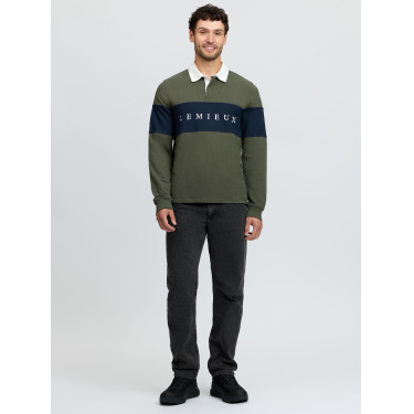 LeMieux heren rugbyshirt Olijfkleurig Groen