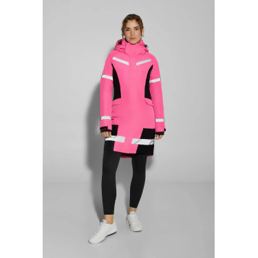 Manteau d’équitation imperméable haute visibilité femme Horze Amaya