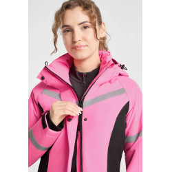 Manteau d’équitation imperméable haute visibilité femme Horze Amaya