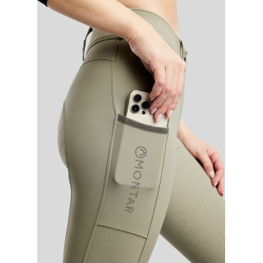 Pantalon Montar Gaia Gun Metal Caviar avec poches pour téléphone