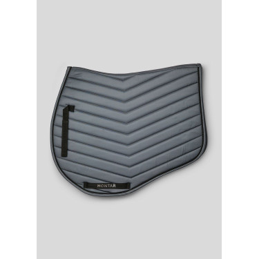 Tapis de saut blanc avec cristaux gunmetal Montar Gris Tapis de saut blanc avec cristaux gunmetal Montar Gris