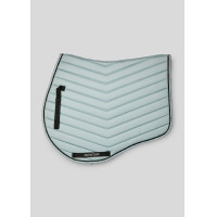 Tapis de saut blanc avec cristaux gunmetal Montar Turin Bleu