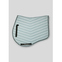 Tapis de saut blanc avec cristaux gunmetal Montar Turin Bleu