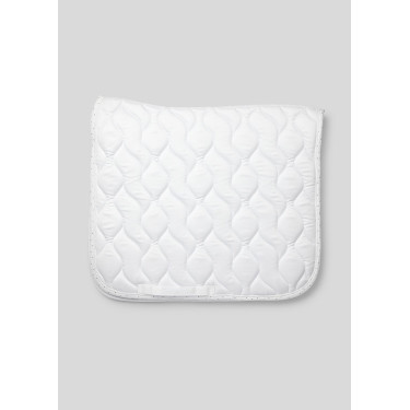 Tapis de dressage marron nougat avec cristaux Montar Blanc Tapis de dressage marron nougat avec cristaux Montar Blanc