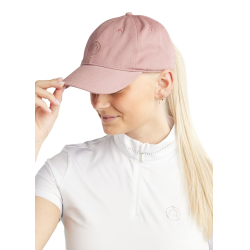 MoBea katoenen pet met ton-sur-ton logo borduursel Blush Montar