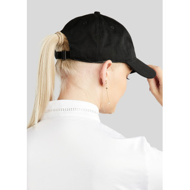 MoBea katoenen pet met ton-sur-ton logo borduursel Blush Montar