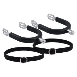 Éperons Imperial Riding Basic 15 mm avec revêtement silicone