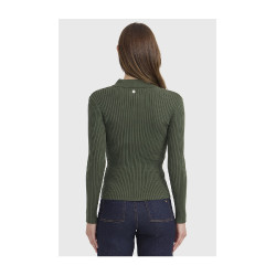 Polo d’équitation femme Harcour Celeste manches longues
