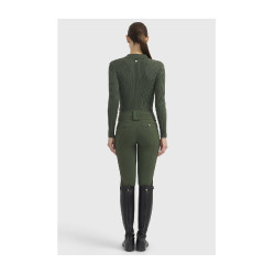 Polo d’équitation femme Harcour Celeste manches longues