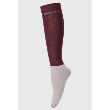 Chaussettes à paillettes Harcour Vaela par 2 Aubergine Bordeaux