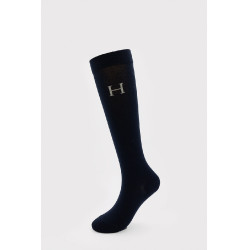 Chaussettes Harcour Carly par 3 Vigne / marine / chevron Beige