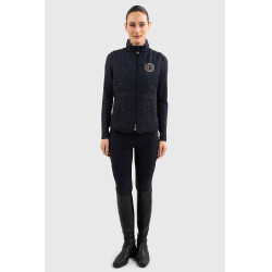 Mouwloos vest Harcour Quickstara Reversible Dames CSIO La Baule Marine / marinière hemelblauw Marineblauw Mouwloos vest Harcour Quickstara Reversible Dames CSIO La Baule Marine / marinière hemelblauw Marineblauw