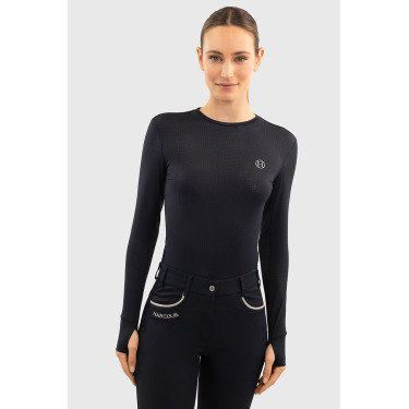 T-shirt manches longues Harcour Bluvea femme Marine Bleu marine