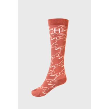 Chaussettes Harcour Beeges Pamplemousse / marine / rose aurore Blanc