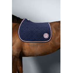 Tapis de selle Harcour Suze Marine / rose Bleu