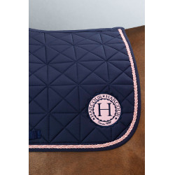 Tapis de selle Harcour Suze Marine / rose Bleu