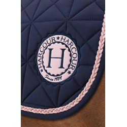 Tapis de selle Harcour Suze Marine / rose Bleu