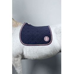 Tapis de selle Harcour Suze Marine / rose Bleu
