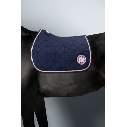Tapis de selle Harcour Suze Marine / rose Bleu