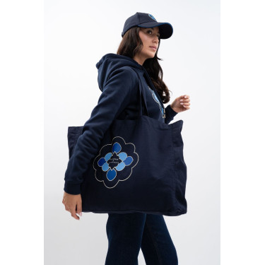 Tote bag Harcour x Versailles Leonor Marine Bleu marine