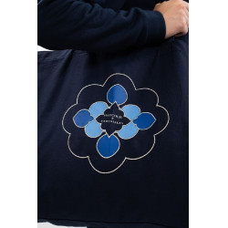 Tote bag Harcour x Versailles Leonor Marine Bleu marine