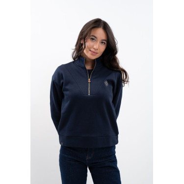 Sweat Zip Harcour x Versailles Louise Marine Bleu marine