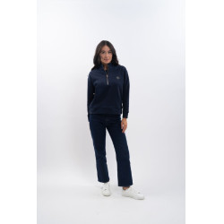 Sweat Zip Harcour x Versailles Louise Marine Bleu marine