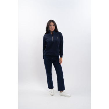 Sweat Zip Harcour x Versailles Louise Marine Bleu marine
