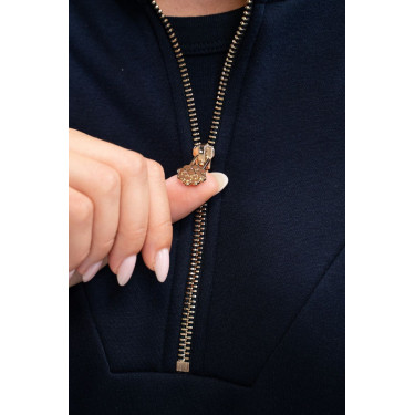 Sweat Zip Harcour x Versailles Louise Marine Bleu marine