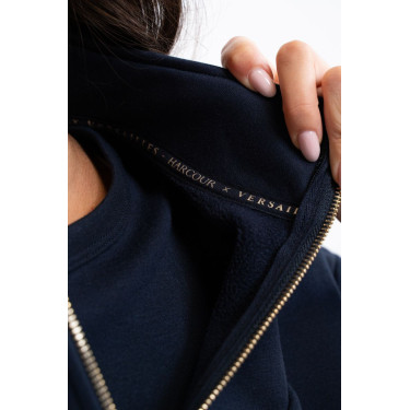 Sweat Zip Harcour x Versailles Louise Marine Bleu marine