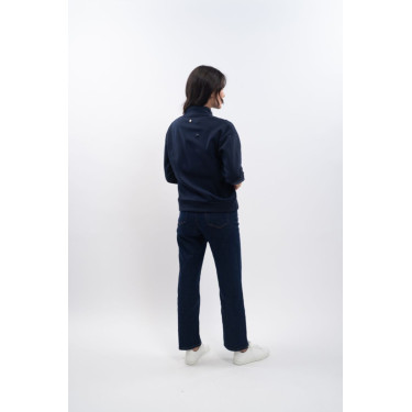 Sweat Zip Harcour x Versailles Louise Marine Bleu marine