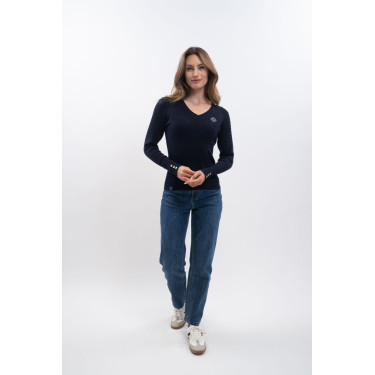 Pull Harcour x Versailles Antoinette Marine Bleu marine