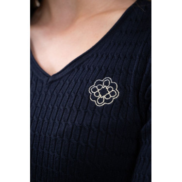 Pull Harcour x Versailles Antoinette Marine Bleu marine