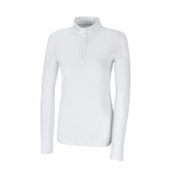 Wedstrijdbloes Mesh Lange Mouw Pikeur dames Wit