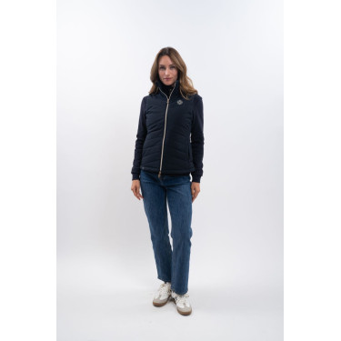 Mouwloze bodywarmer Harcour x Versailles Leonie Marine Marineblauw Mouwloze bodywarmer Harcour x Versailles Leonie Marine Marineblauw