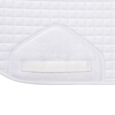 Tapis de selle de dressage coton Deluxe Shires Arma Blanc