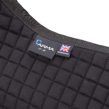 Tapis de selle de dressage coton Deluxe Shires Arma Noir