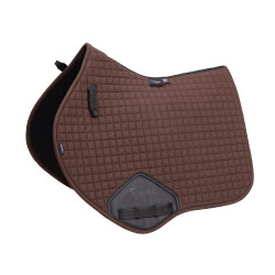 Tapis de selle d'obstacle coton Deluxe Shires Arma Marron Tapis de selle d'obstacle coton Deluxe Shires Arma Marron