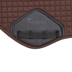 Tapis de selle d'obstacle coton Deluxe Shires Arma Marron Tapis de selle d'obstacle coton Deluxe Shires Arma Marron