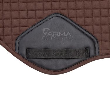 Tapis de selle d'obstacle coton Deluxe Shires Arma Marron Tapis de selle d'obstacle coton Deluxe Shires Arma Marron